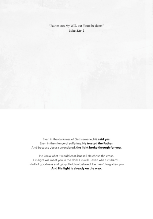 'Thy Will Be Done (Glorious Light)' Easter Greeting Card